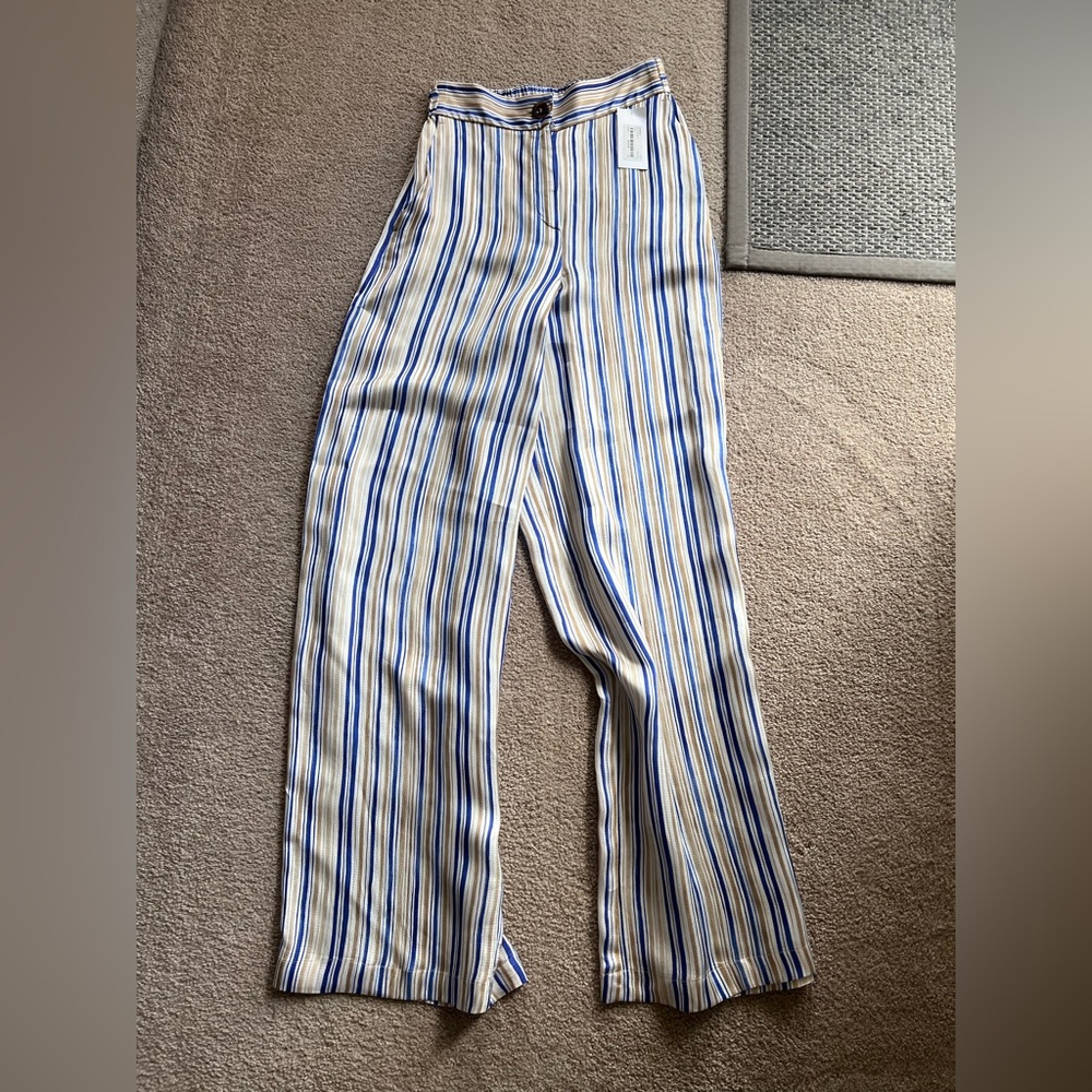 MARELLA Sport Striped Pants in Blue and Tan